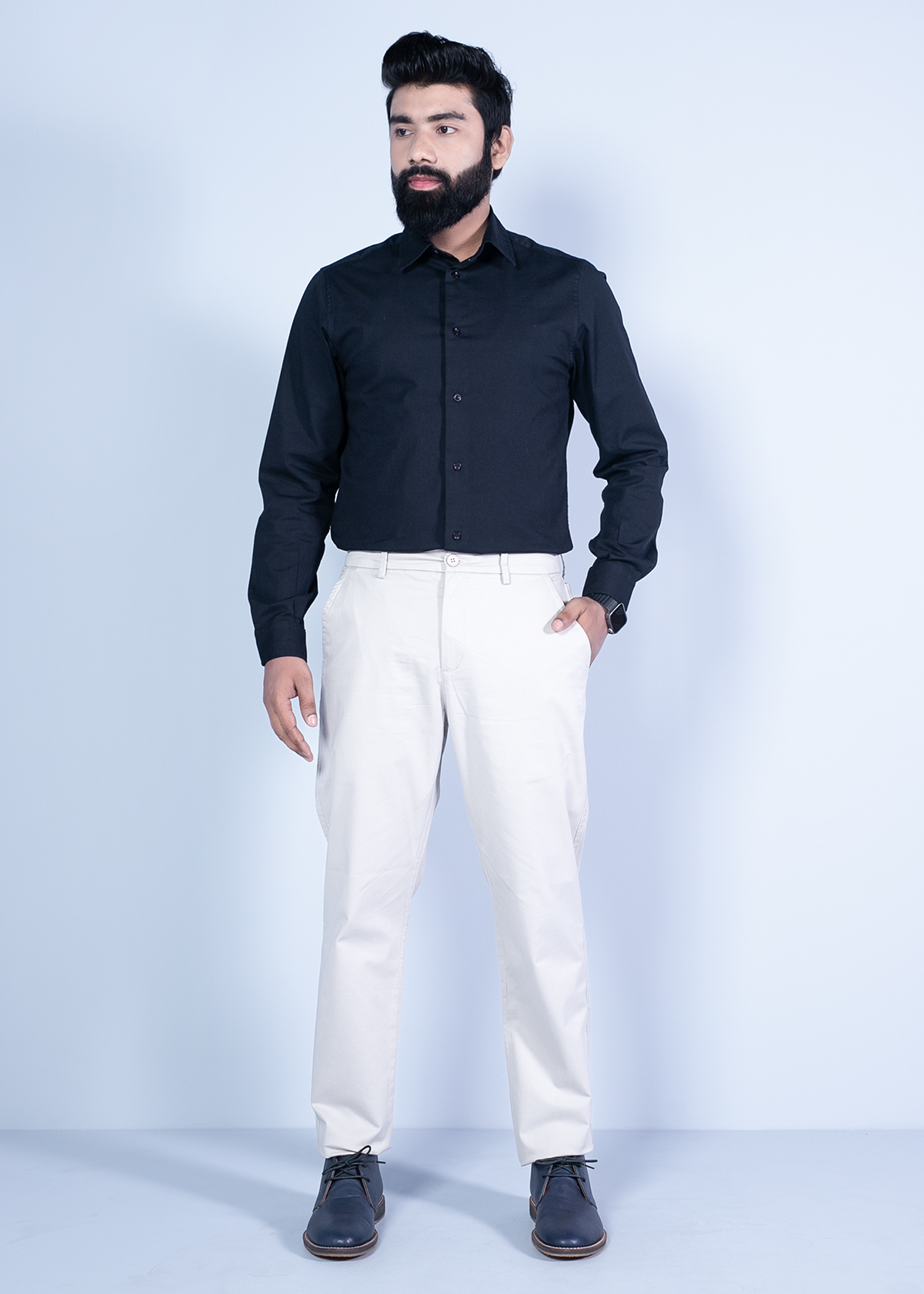 liqvan chino pant stone color full front view