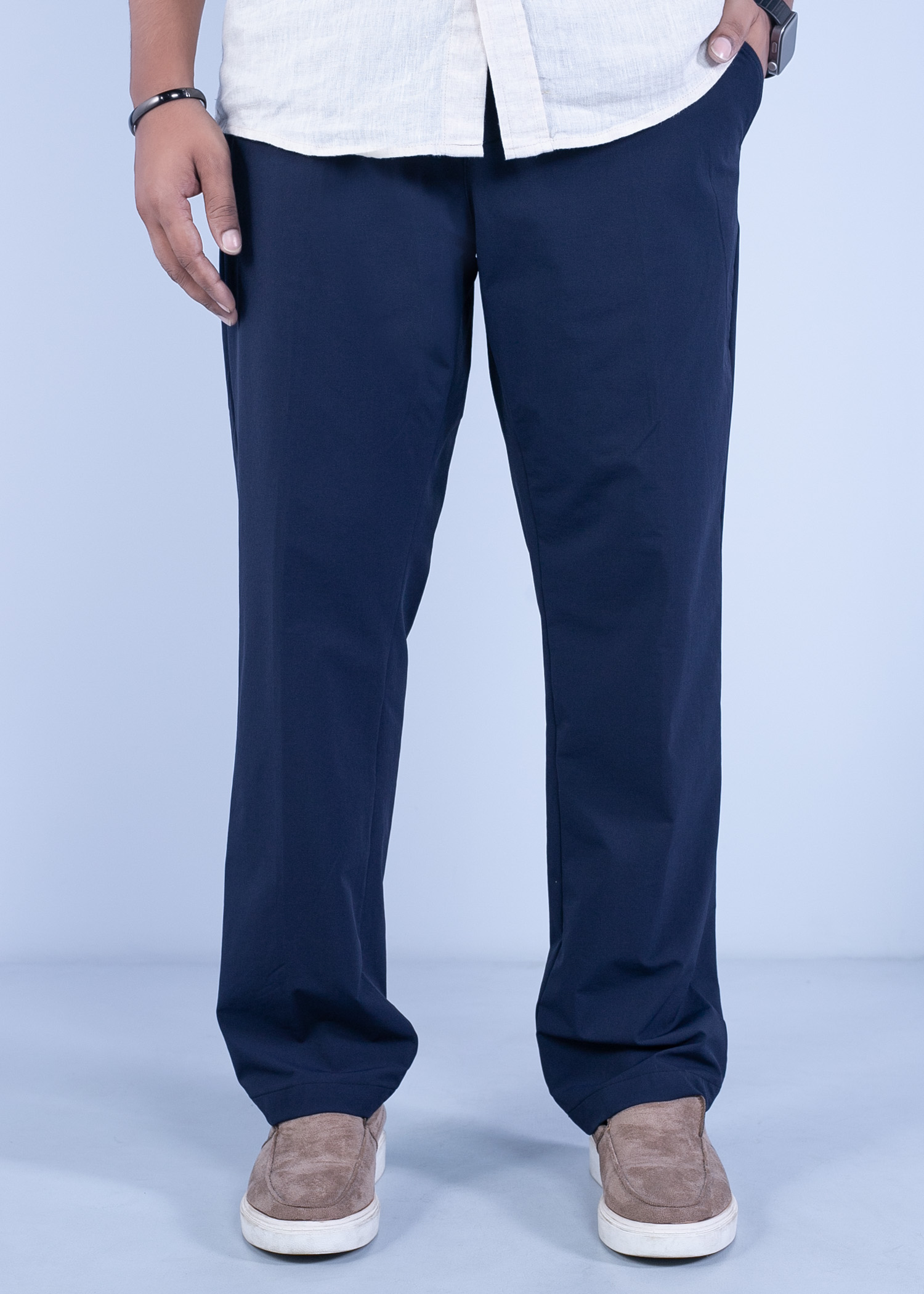 santiago chino pant navy color half front view