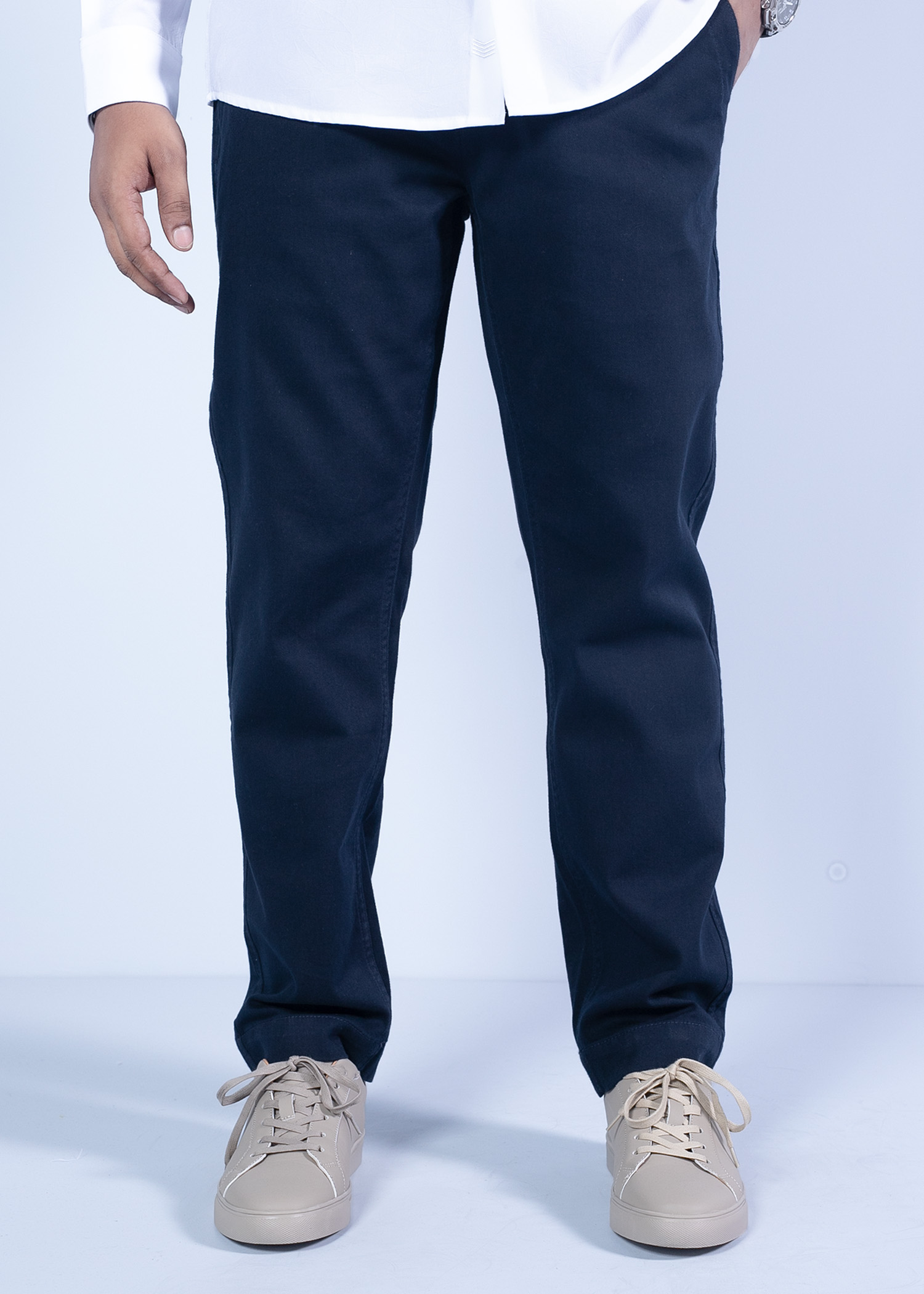 tabriz chino pant navy color half front view