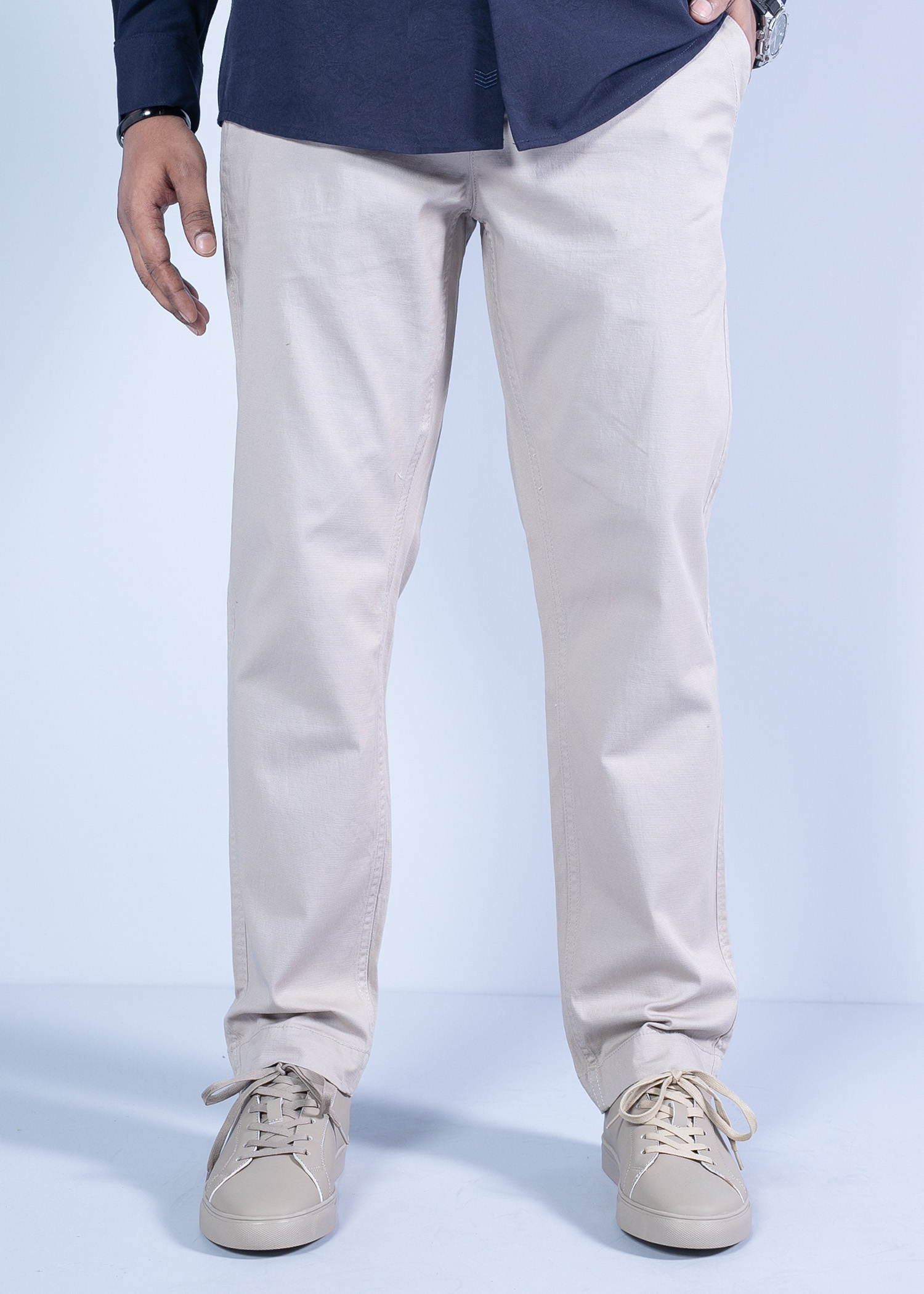 tabriz chino pant stone color half front view