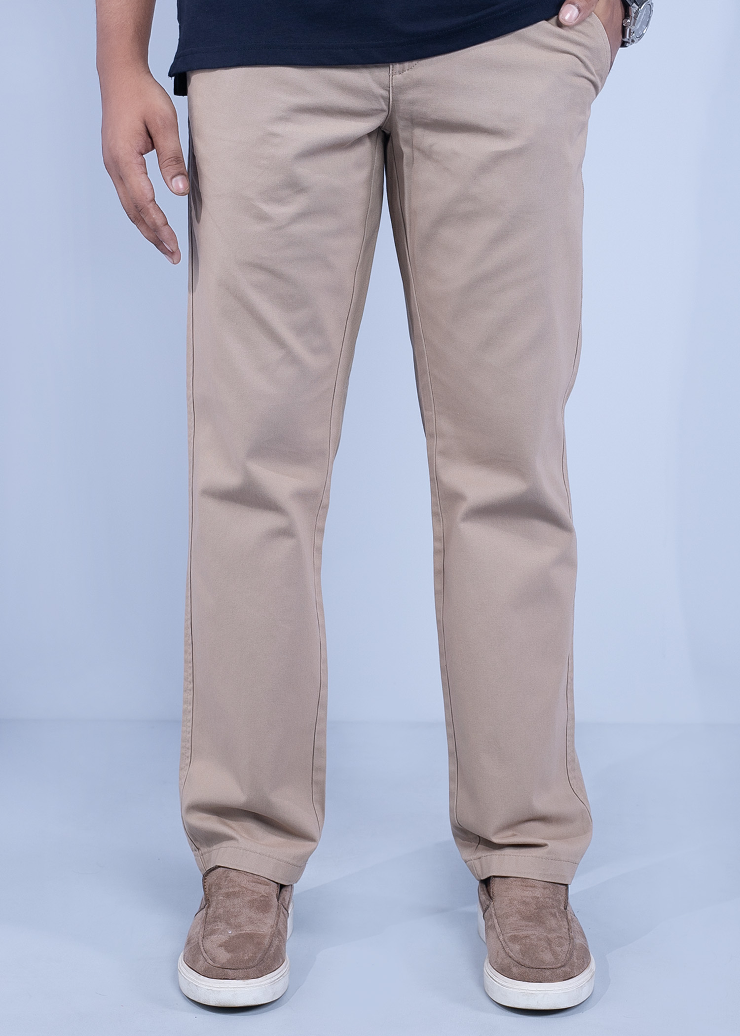 zagreb chino pant linen color half front view