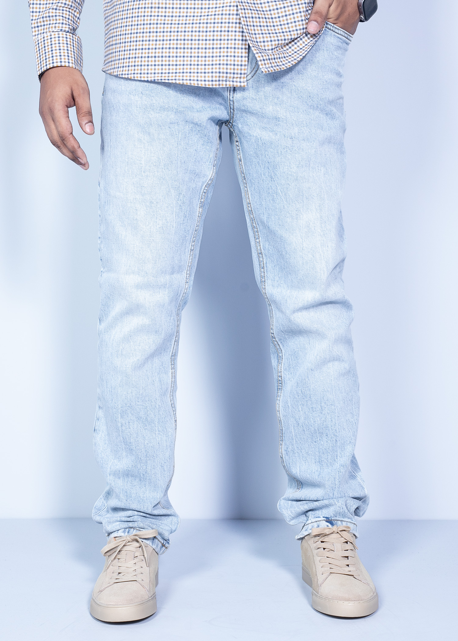 dakota denim pant light color half front view