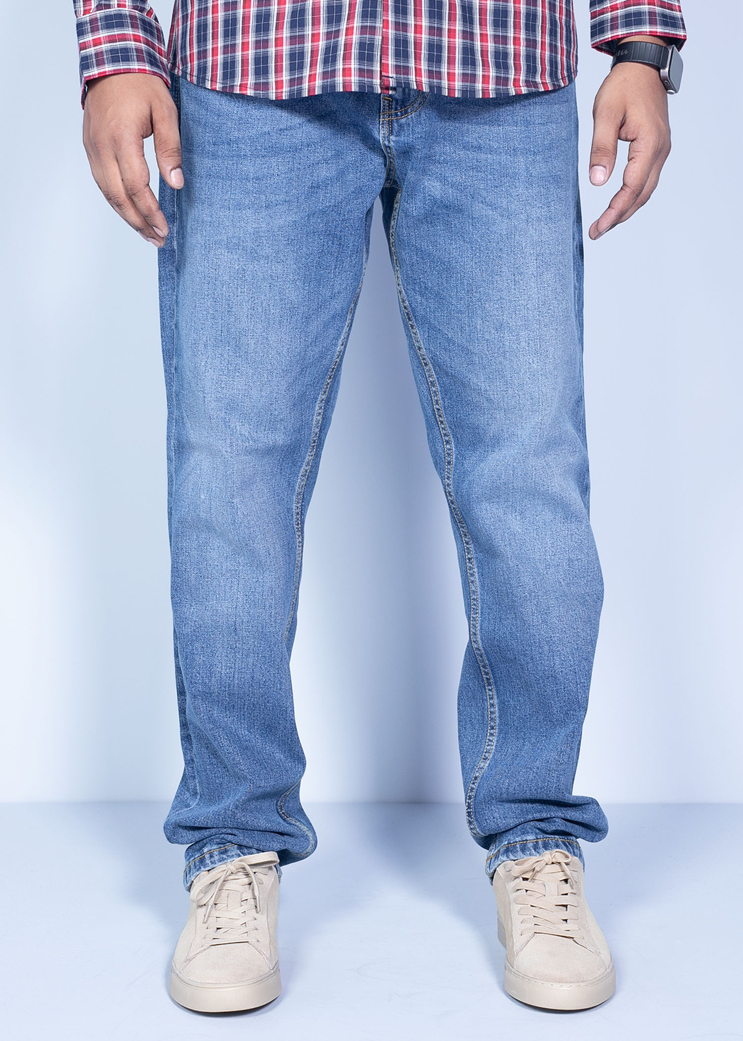 dakota denim pant medium color half front view