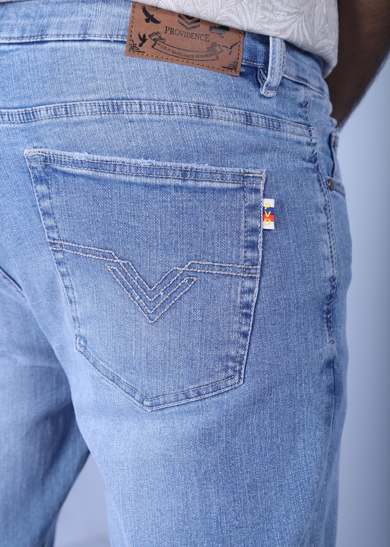 osaka denim pant light color back close view