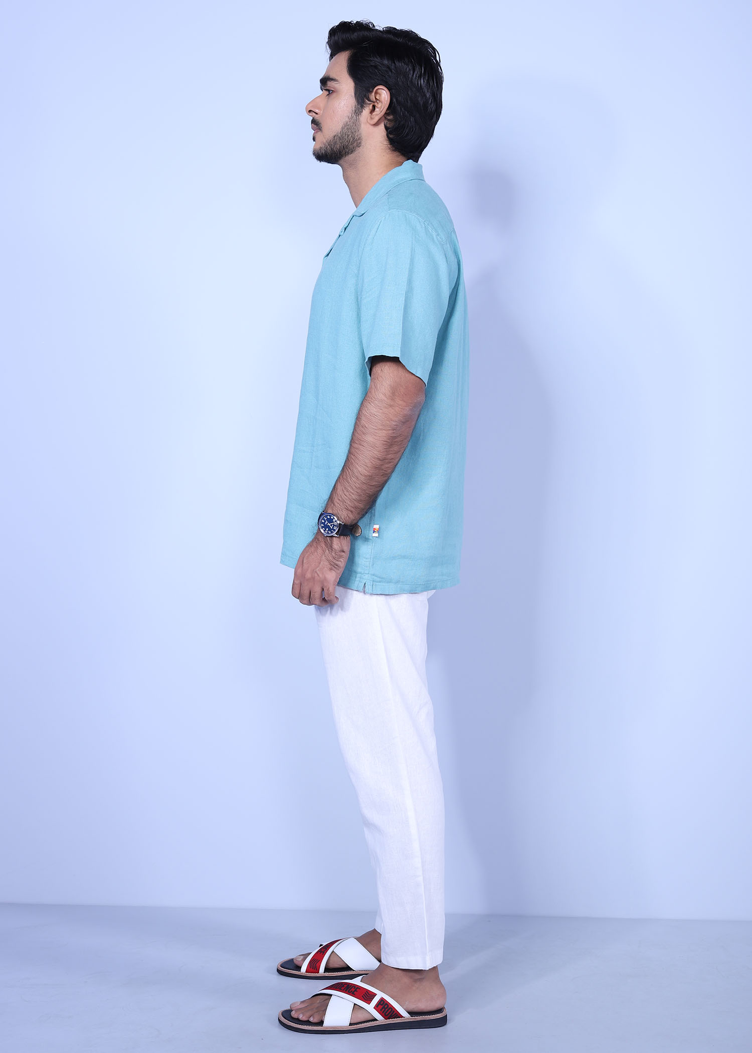 doha cotton chino white full side view