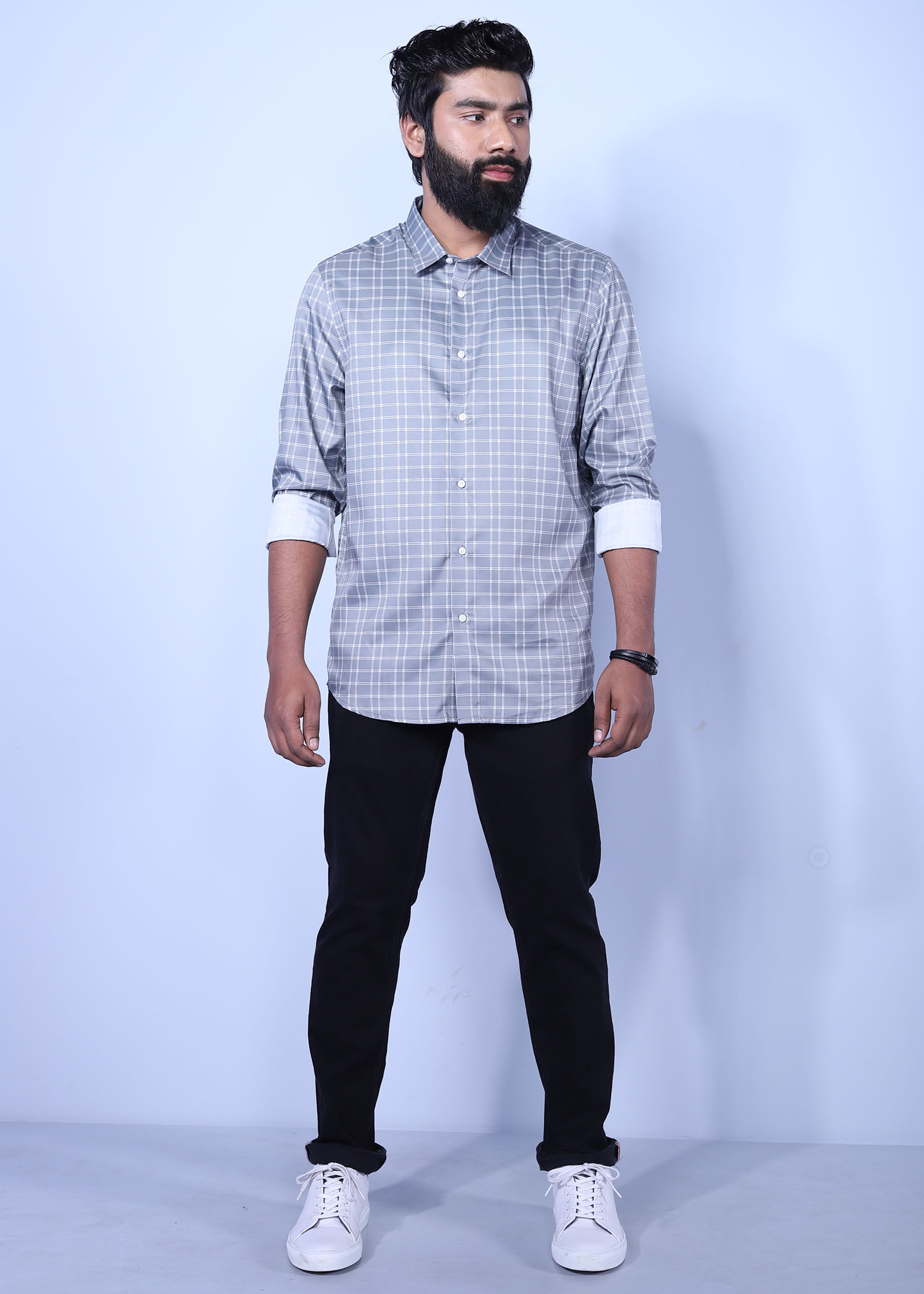 istanbul xii shirt grey color full front view