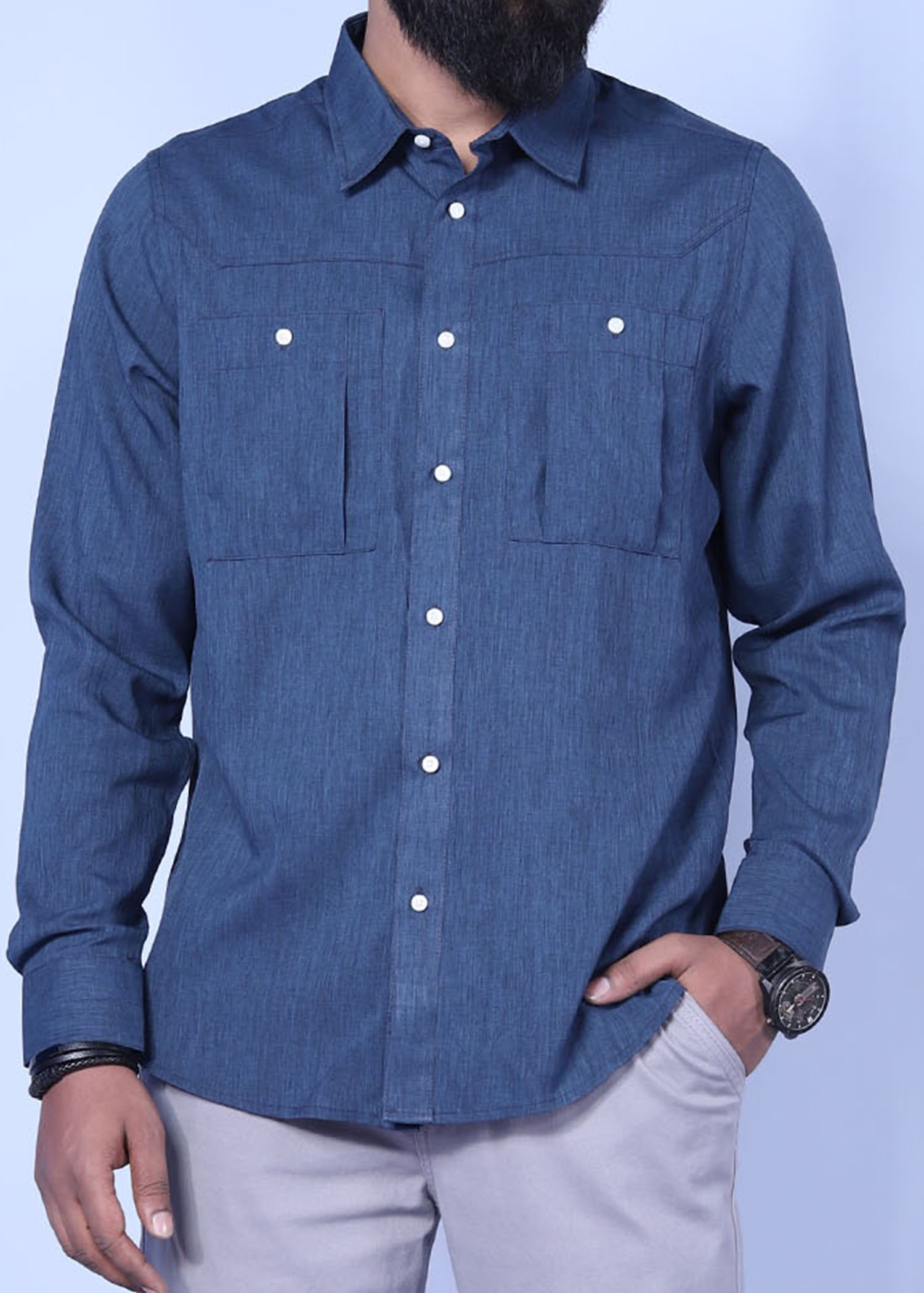 istanbul ix ls shirt deep blue color facecropped