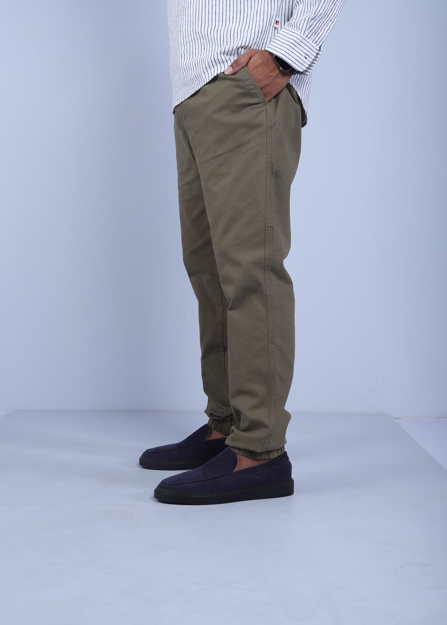 martil jogger olive color half side view