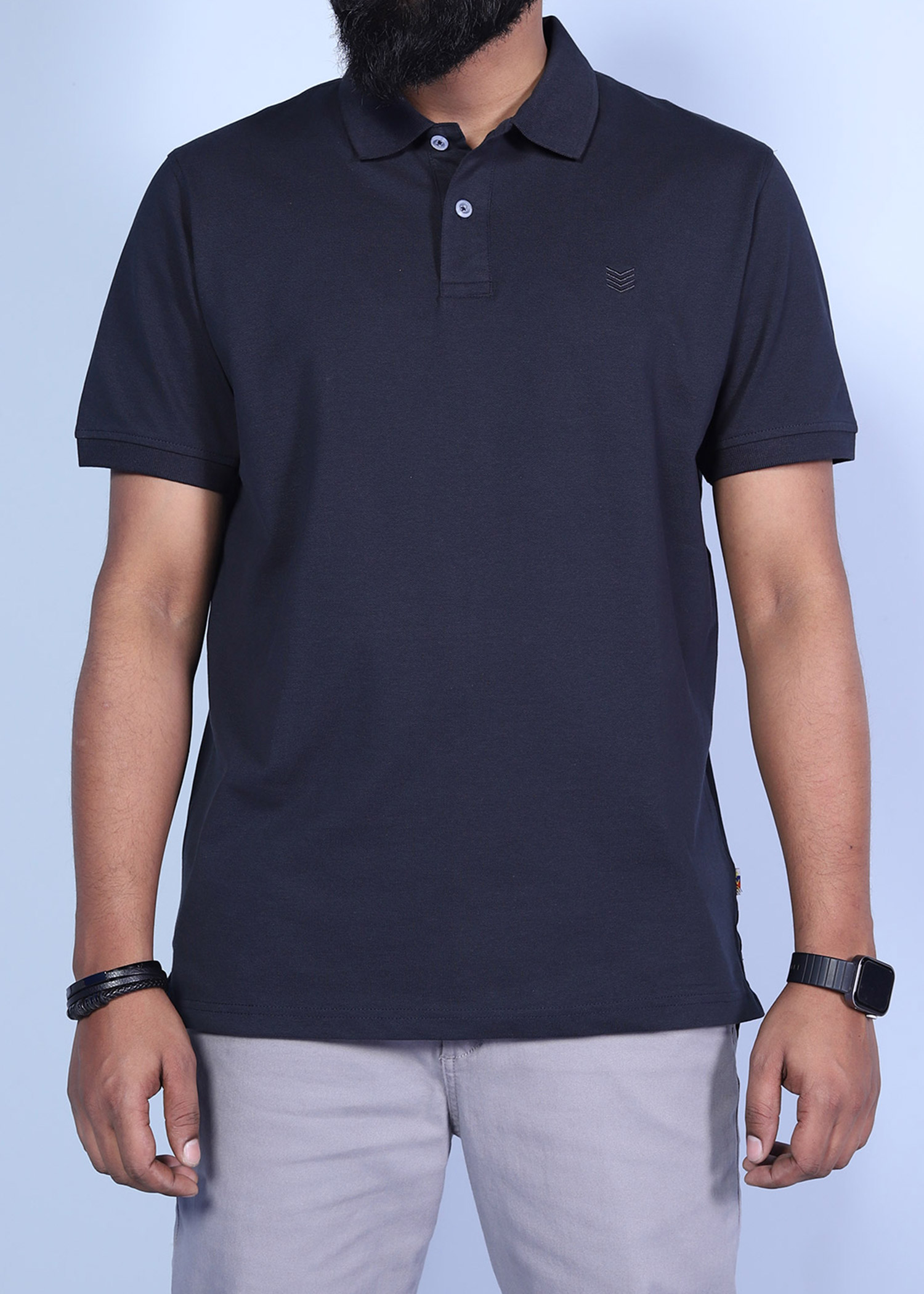 rome iv polo black color half front view