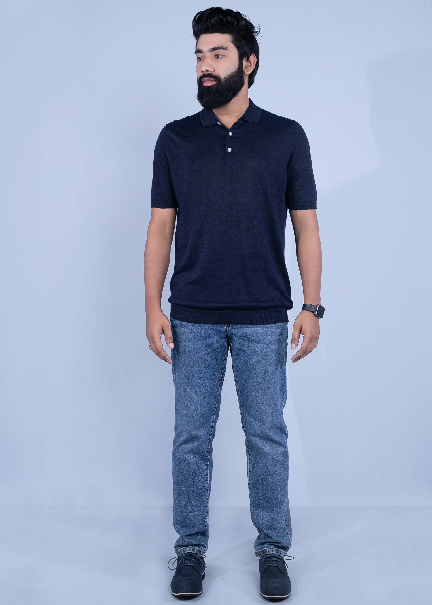 mentana ii polo dark navy full front view