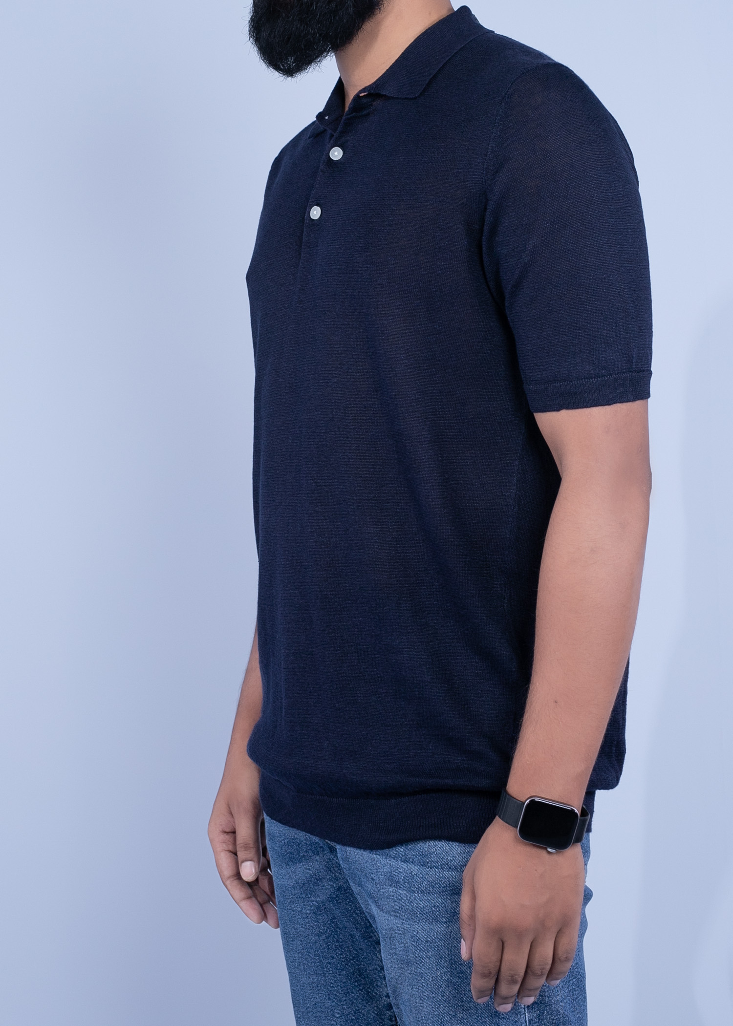 mentana ii polo dark navy half side view