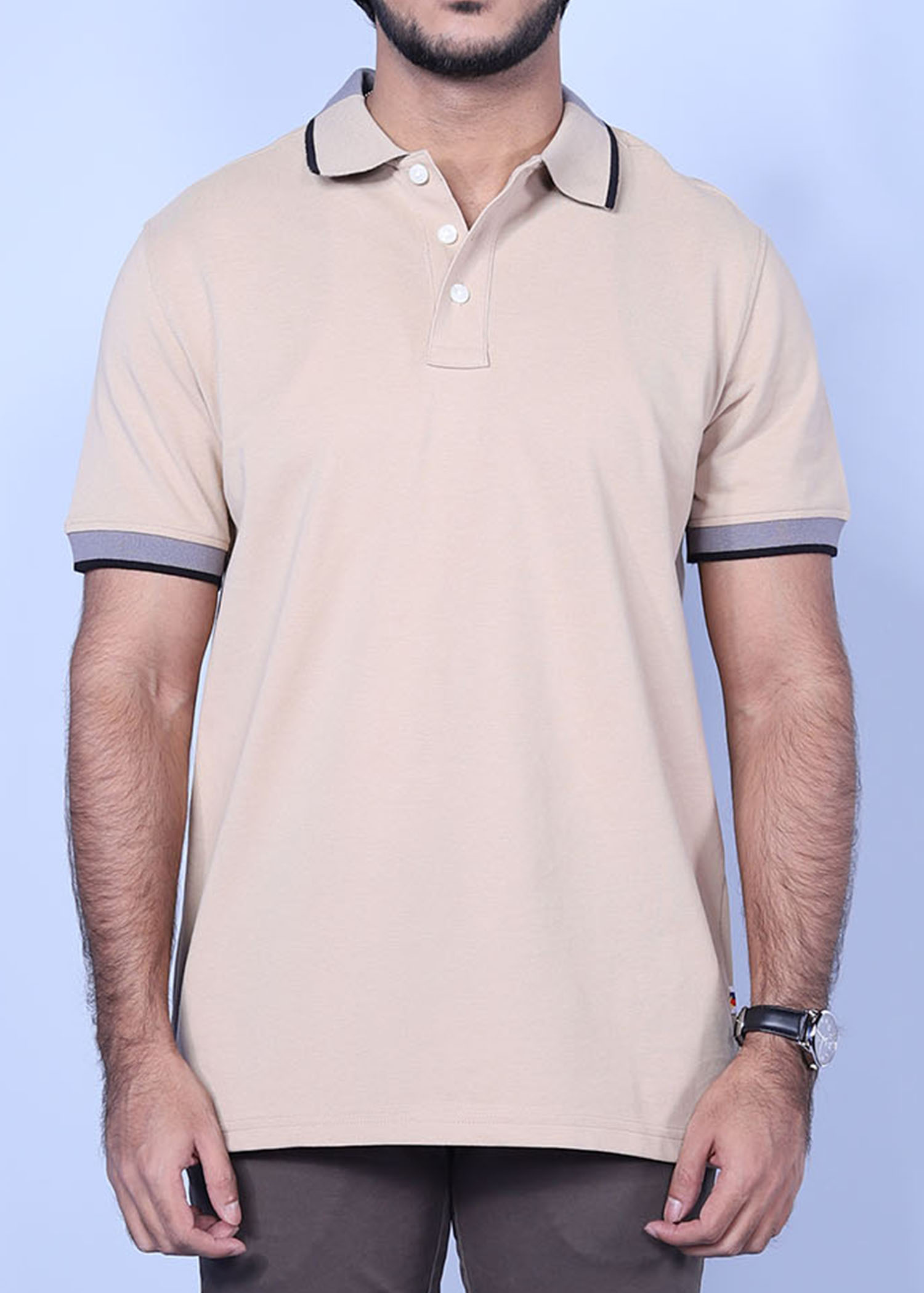 rome iii polo beige headcropped