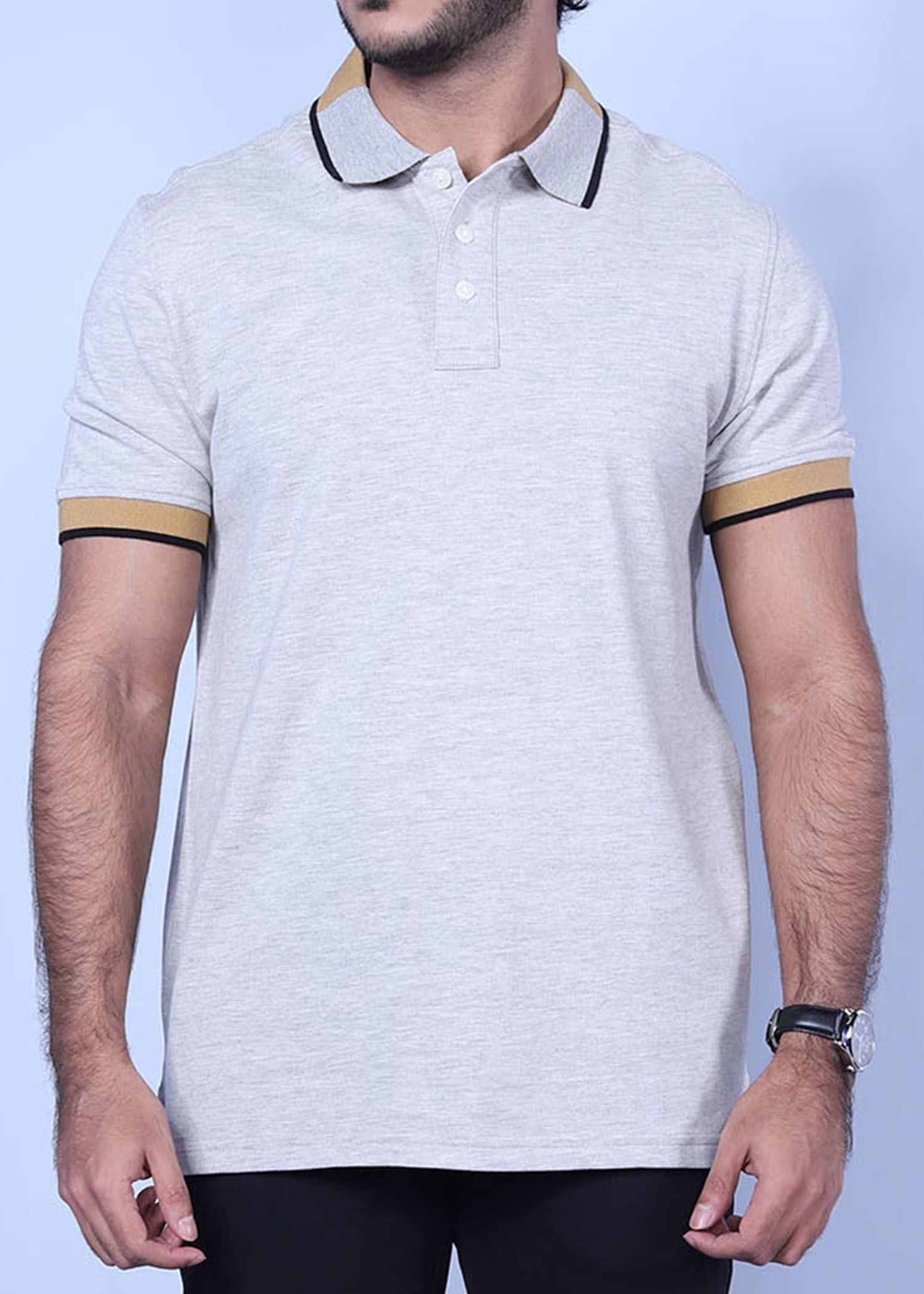 rome iii polo gery melange headcropped