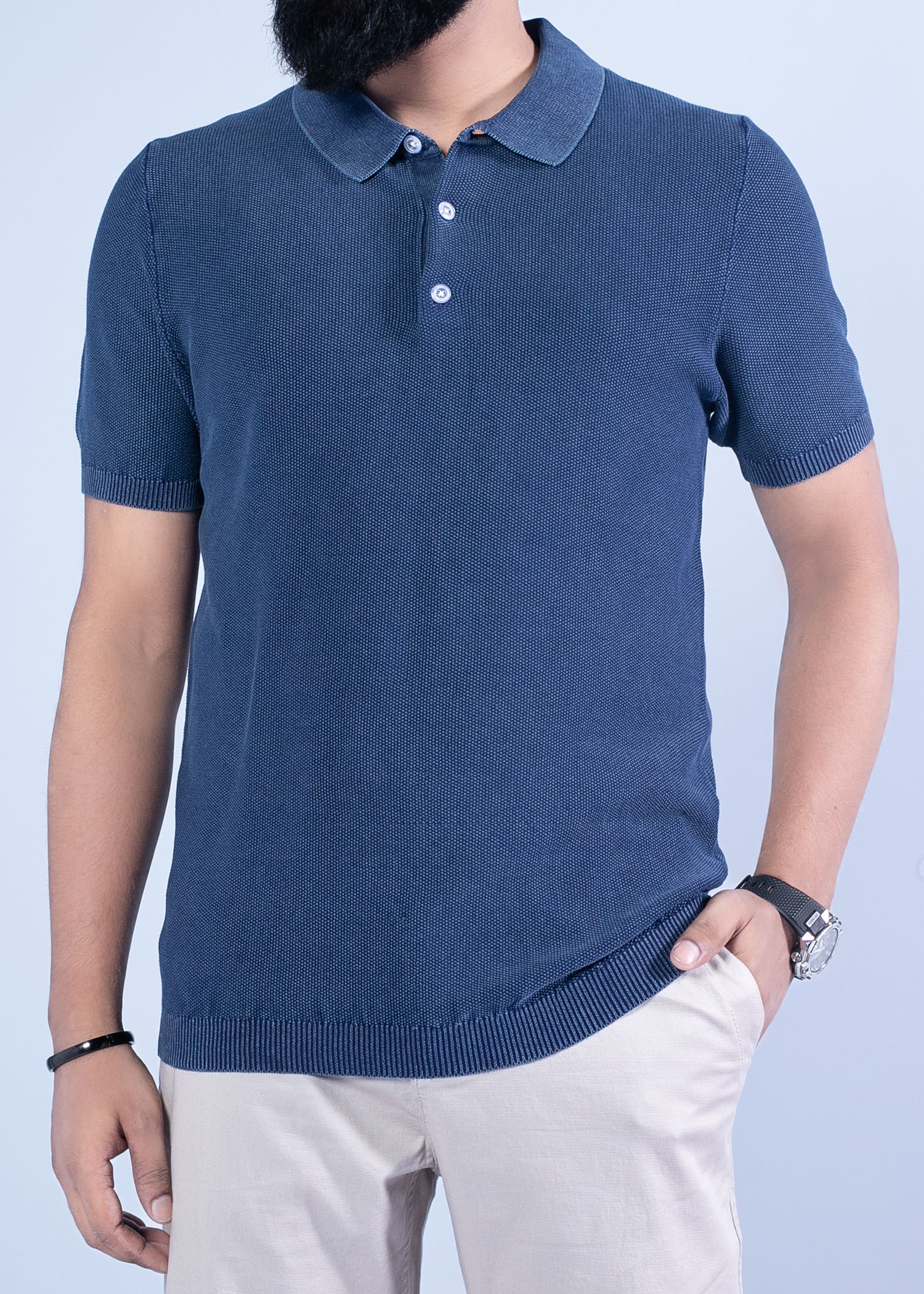 tanta polo navy color half front view