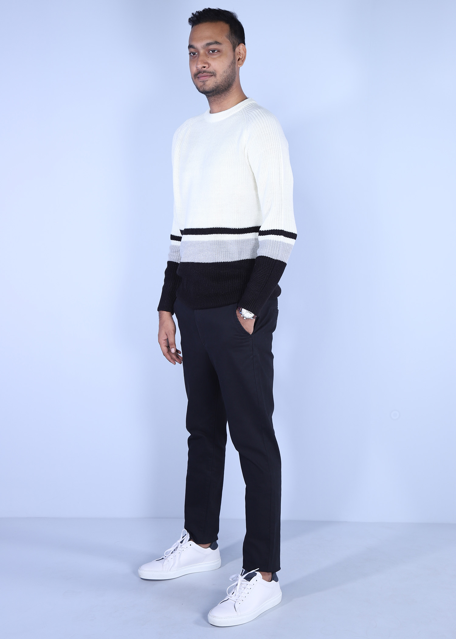 hillstar ii sweater white color side view