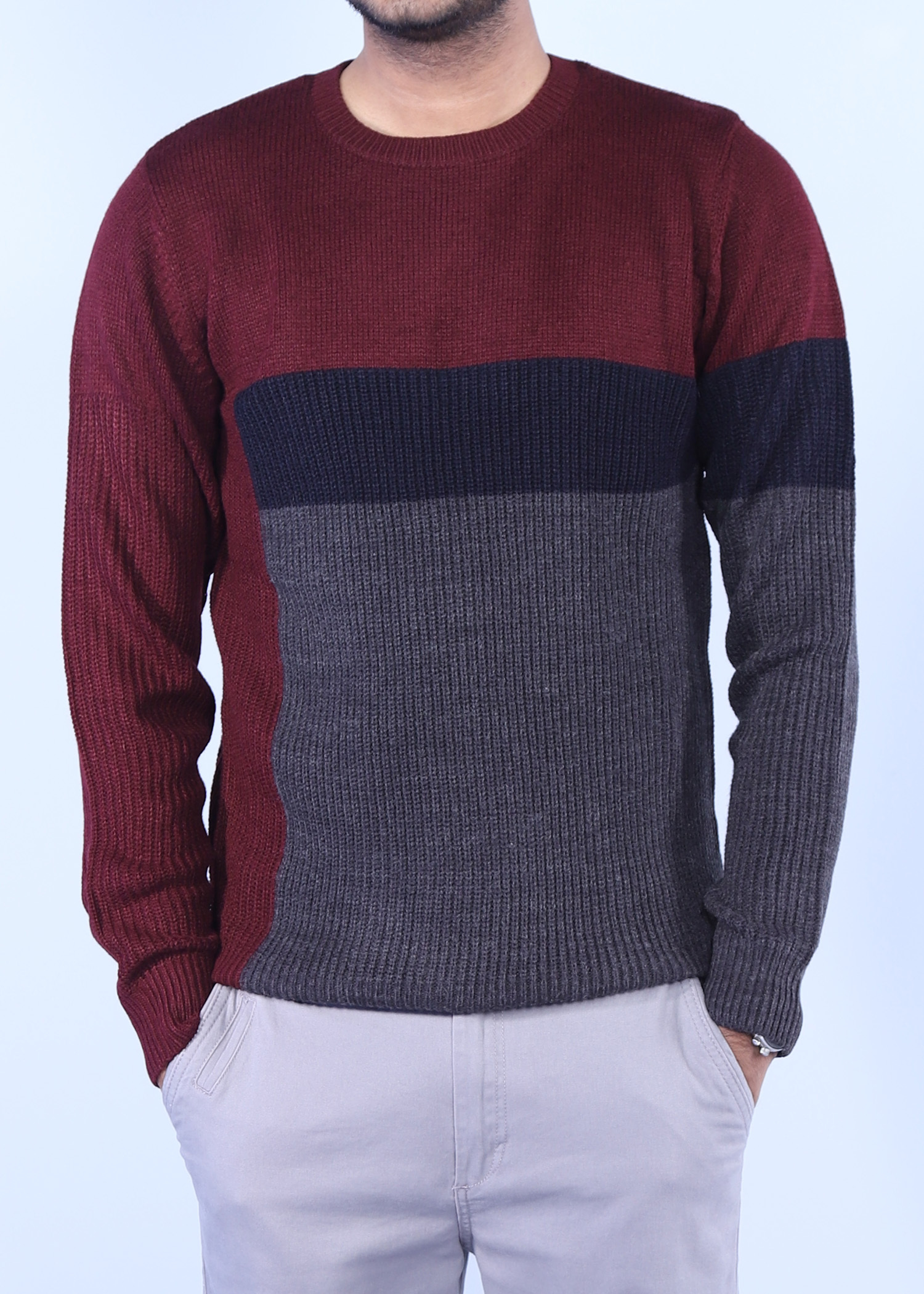 hillstar iv sweater bordeaux color half front view