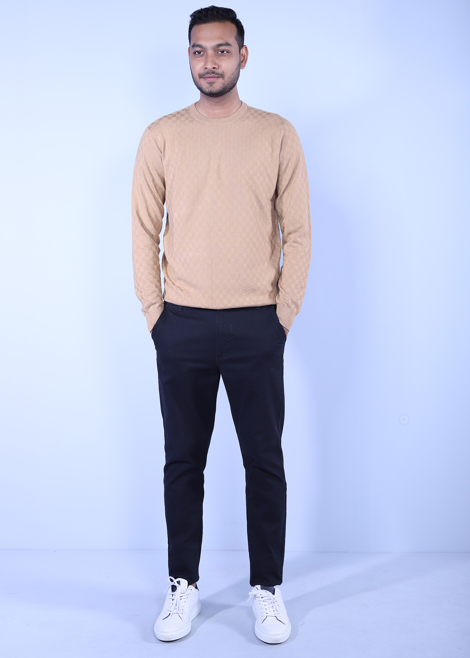 hillstar vii sweater camel color full front view