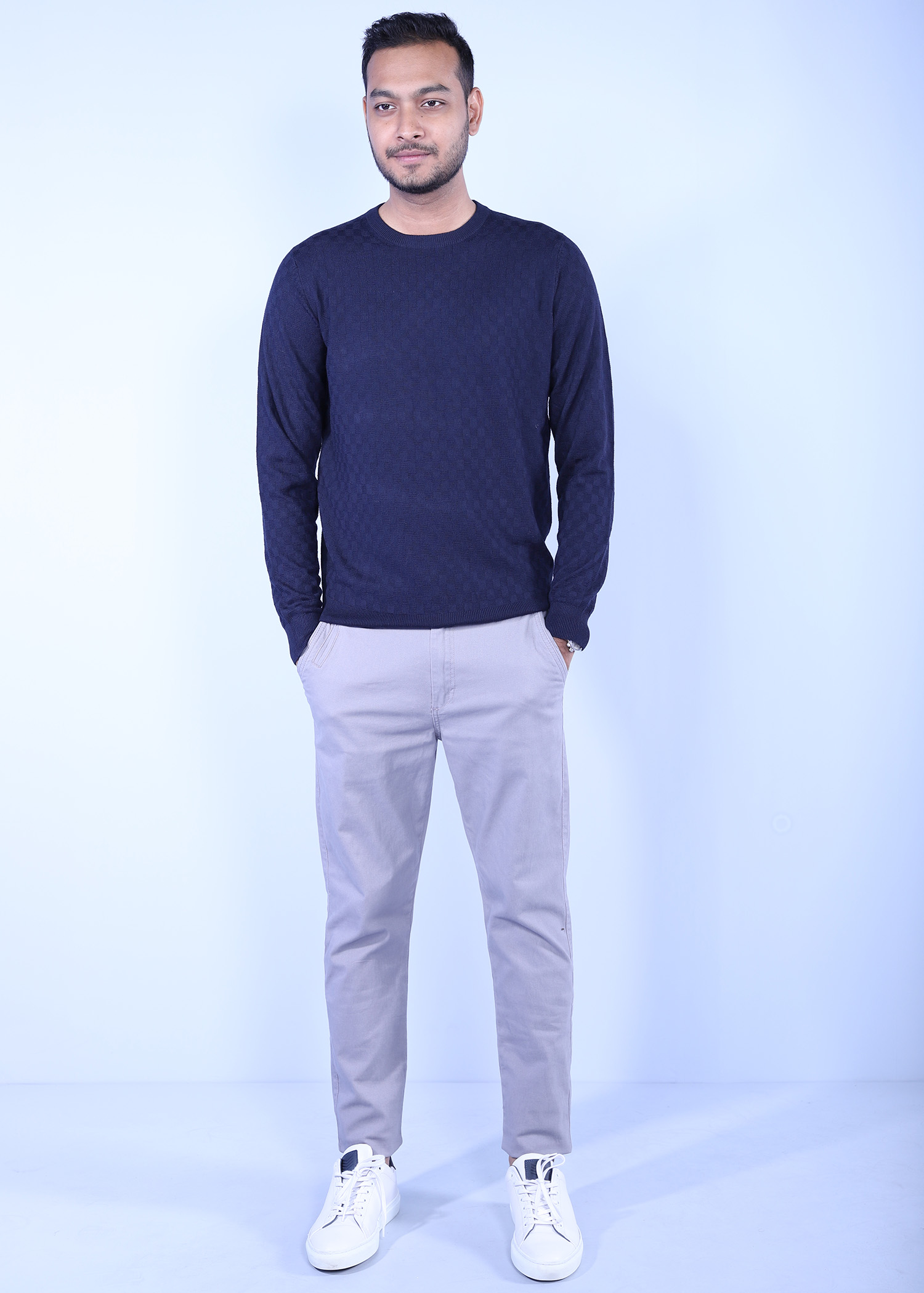 hillstar vii sweater navy color full front view