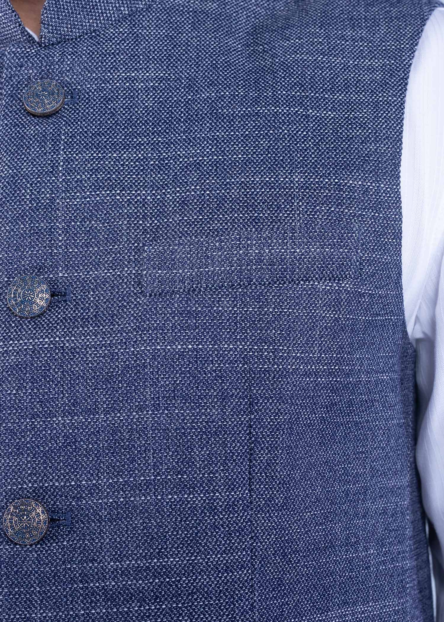 rawalpindi vest blue color close front view