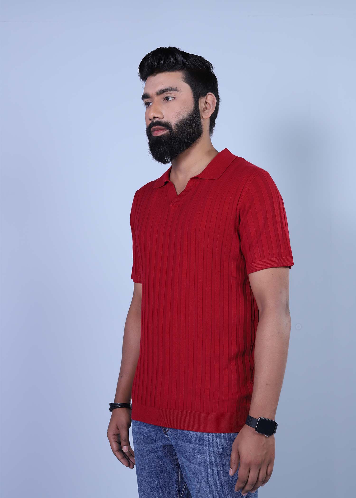 mentana v polo red color half side view